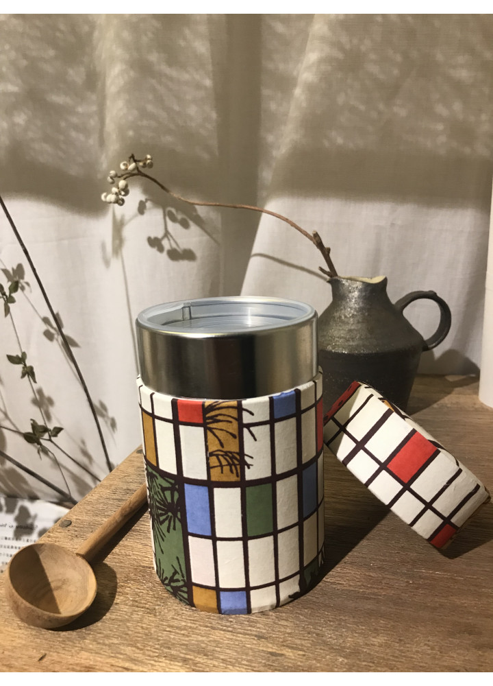鈴木松風堂 • 型染和紙茶罐 (150g)